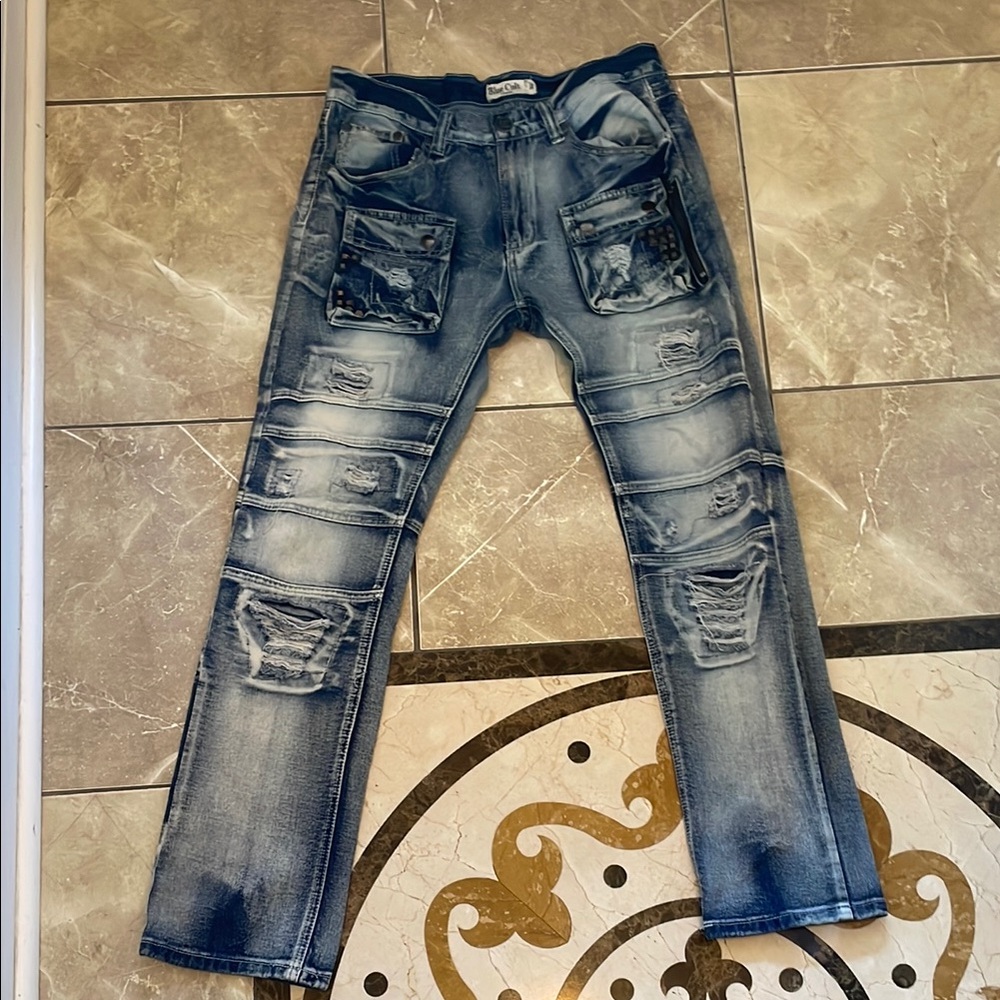 Amiri Distressed Blue Jeans